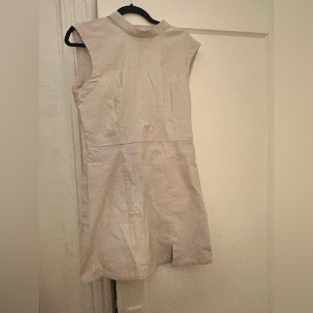 Anthropologie Moon River Cream/Ivory Shift mini Dress w/ Collar size medium, NWT